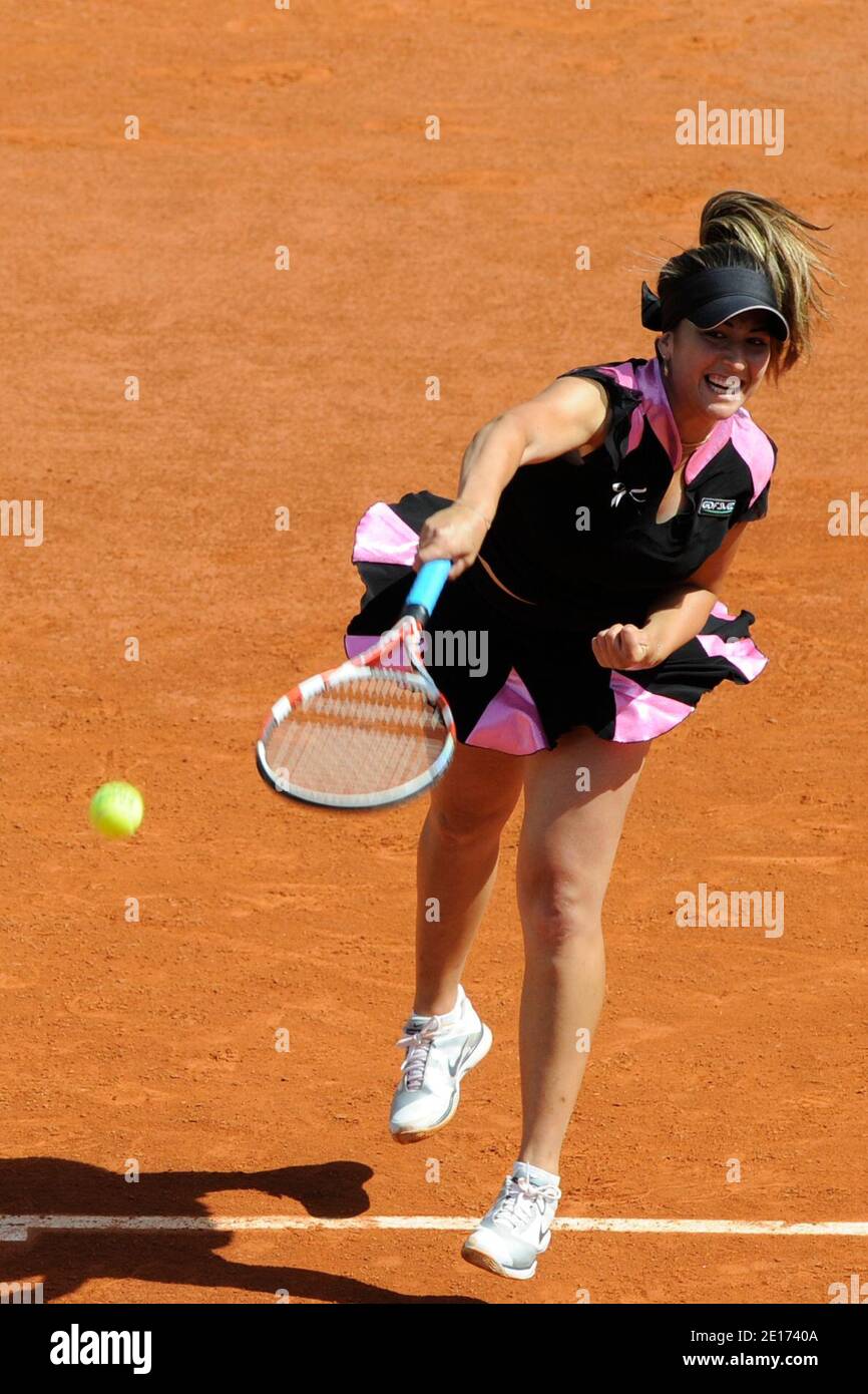 France's Aravane Rezai is defeated by Romania's Irina Begu, 6-3, 6-3, in  their First Round women's singles, Day 2, at the 2011 French Open tennis  championship at Roland Garros arena in Paris,