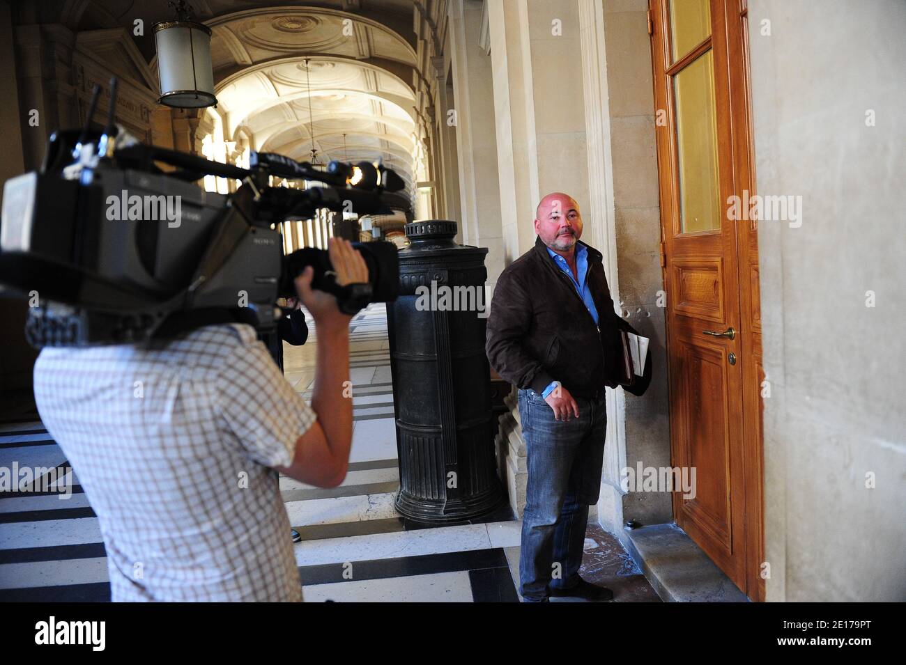 Yvan Colonna's lawyer Pascal Garbarini arrives at Paris court hall in Paris, France on May 30, 2011 during Yvan Colonna's appeal trial for the murder in 1998 of Claude Erignac, France's top state official on the Mediterranean island of Corsica. Photo by Mousse/ABACAPRESS.COM Stock Photo