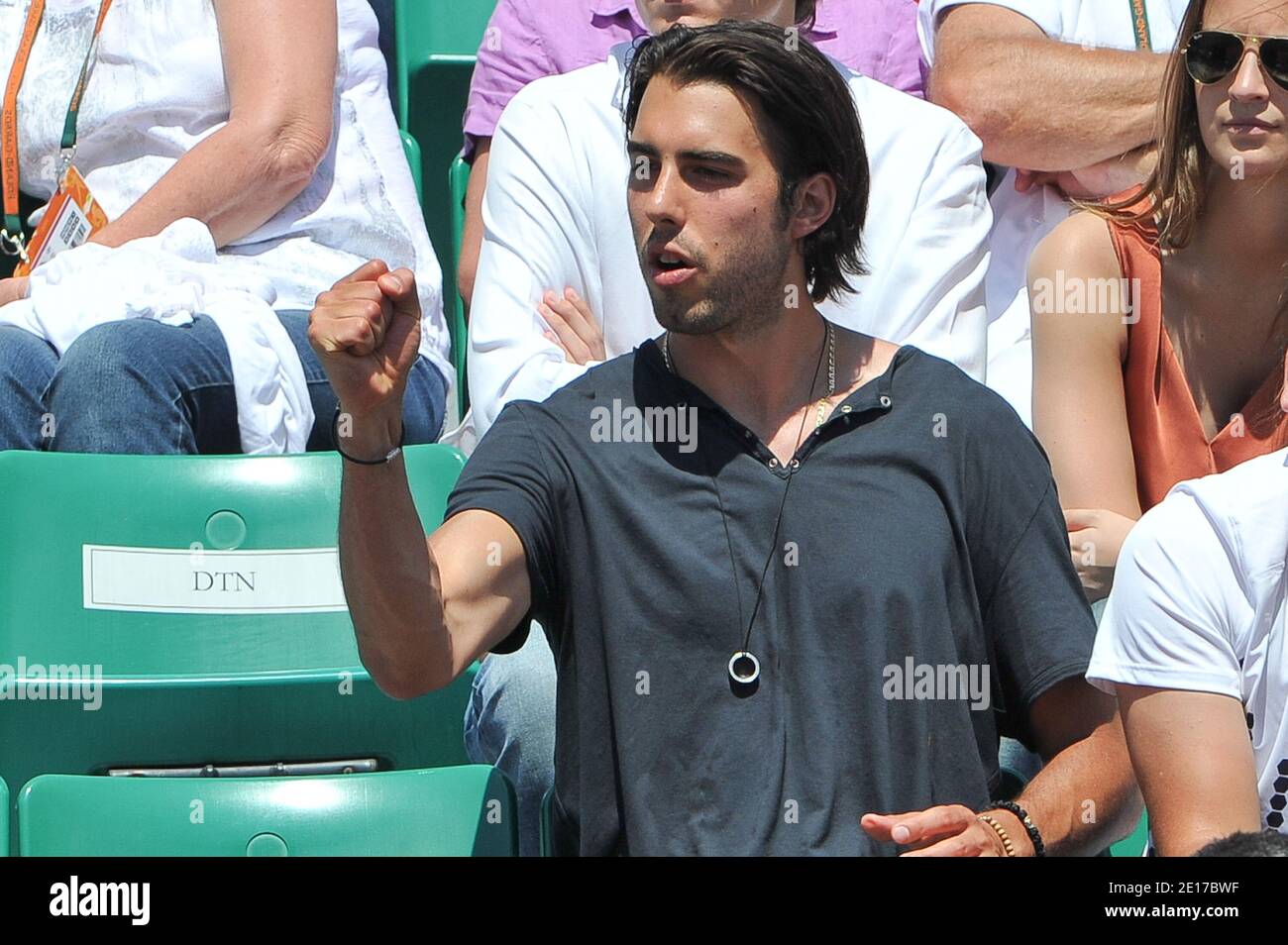 Serbia's basket player's Sasha Vujacic boyfriend of Maria Sharapova attending the French Tennis Open 2011 at Roland Garros arena in Paris, France on June 2 2011. Photo by Christophe Guibbaud/ABACAPRESS.COM Stock Photo