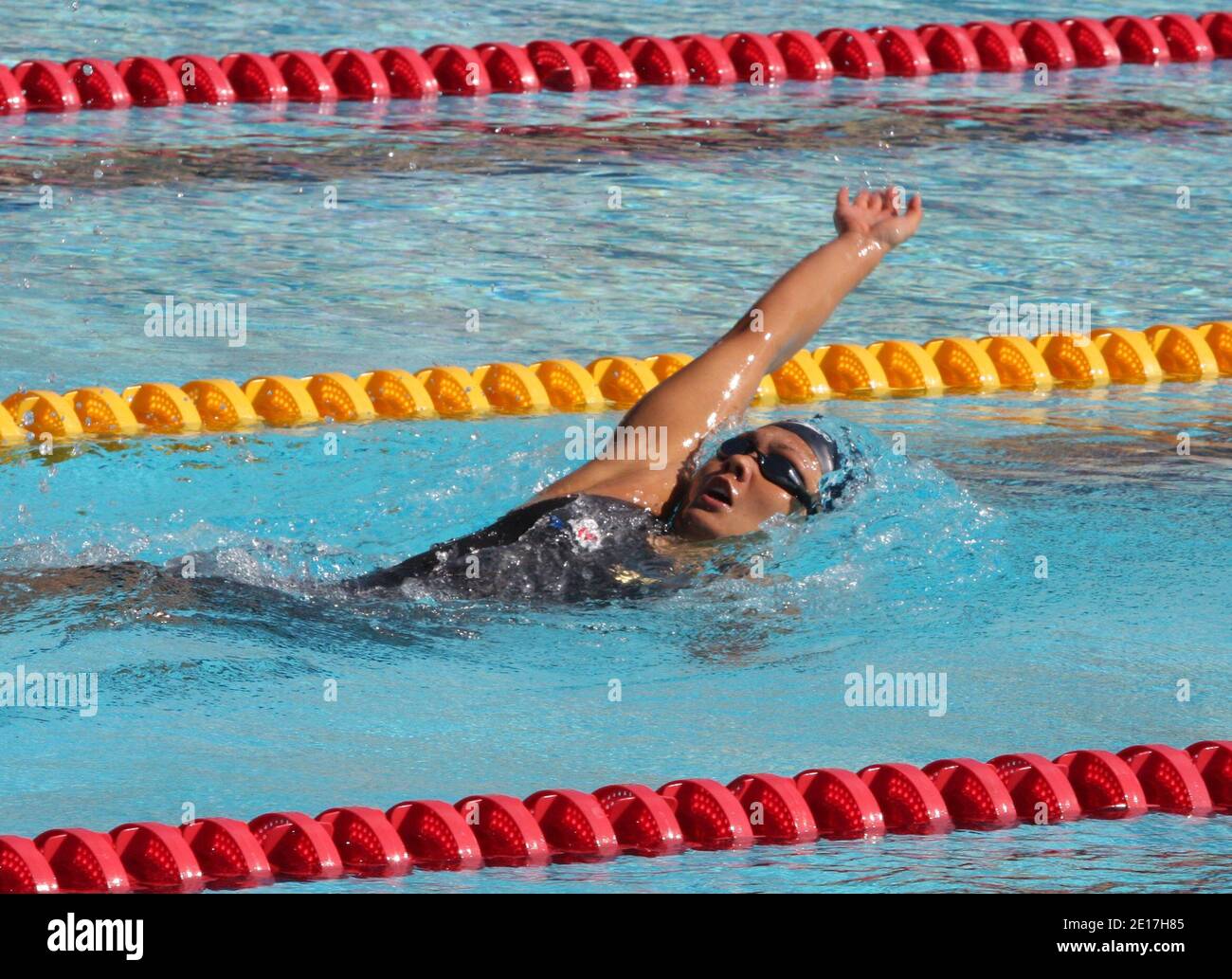 Japanese Swimmer's Shiho Sakai during the XXIV International Meeting Arena Swimming, Day two, at the Arlette Franco Swimming Pool Center in Canet-en-Roussillon near Perpignan, France on Juny 9, 2011. Photo by Michel Clementz/ABACAPRESS.COM Stock Photo