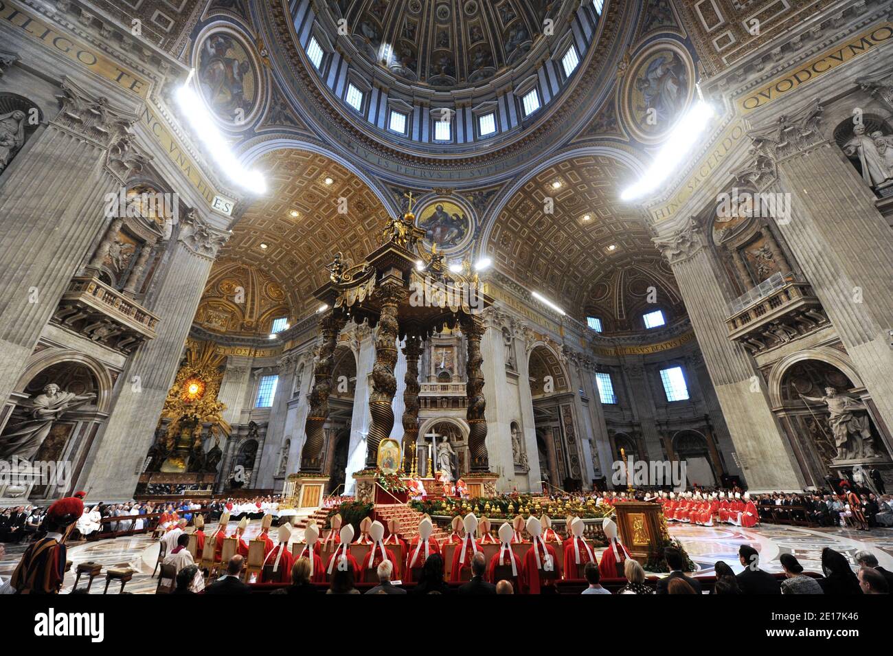 Pope Benedict XVI celebrates the Pentecost mass at St.Peters' Basilica ...