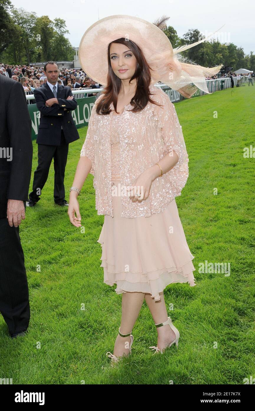 Aishwarya Rai attends the Prix de Diane 2011 horse racing at Chantilly ...