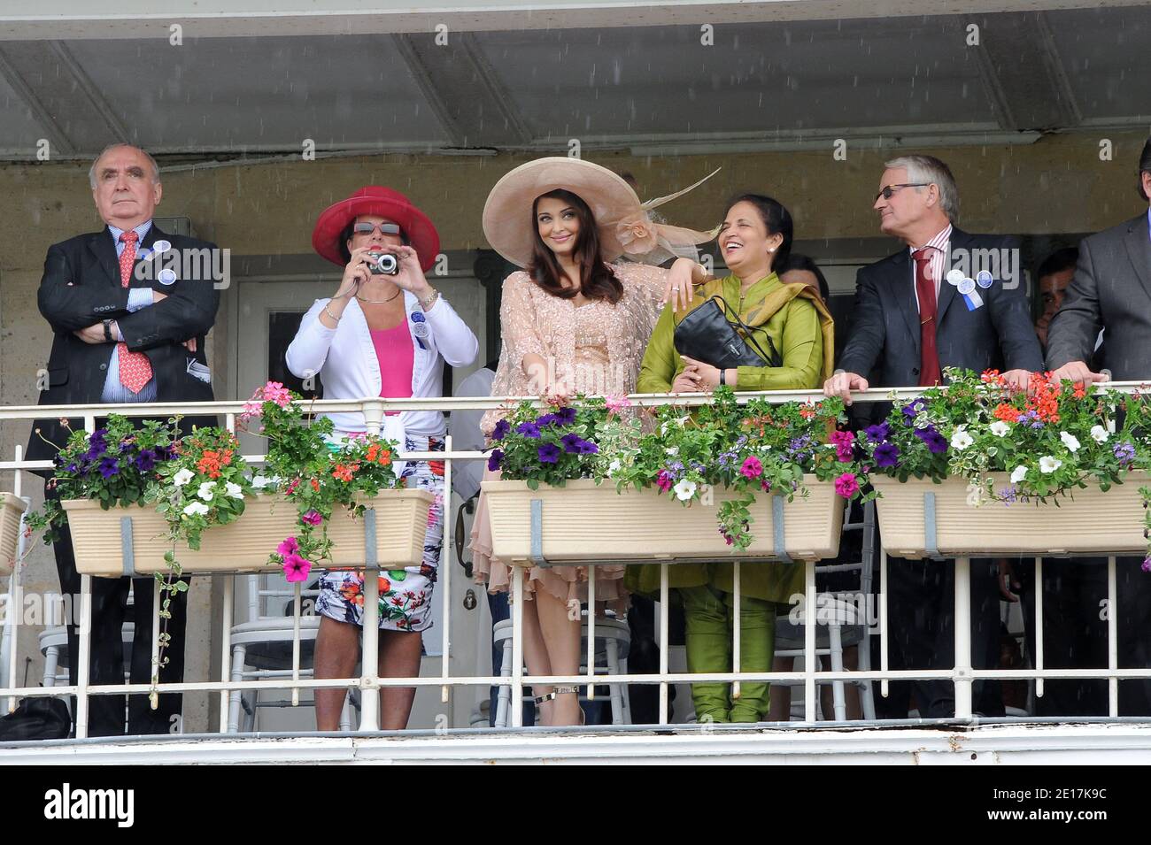 Aishwarya Rai attends the Prix de Diane 2011 horse racing at Chantilly ...