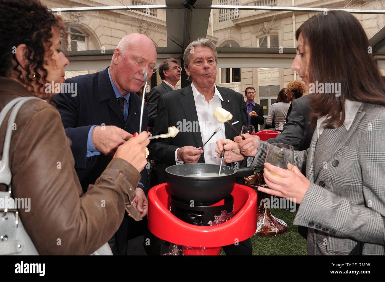 Jean-Claude Biver, Alain Delon attending the opening of the Hublot store on the Place Vendome in Paris, France on June 14, 2011. Photo by Giancarlo Gorassini/ABACAPRESS.COM Stock Photo