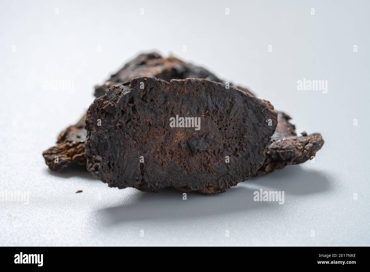 side view herb DiHuang or Rehmanniae Radix or Adhesive Rehmannia Root Tuber Stock Photo