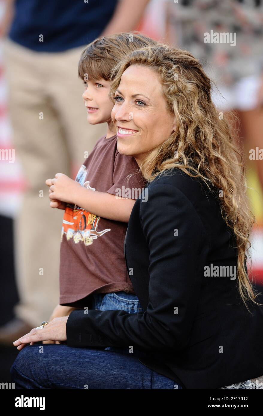 Sheryl Crow and her son Wyatt Steven Crow attend the Pixars Studios