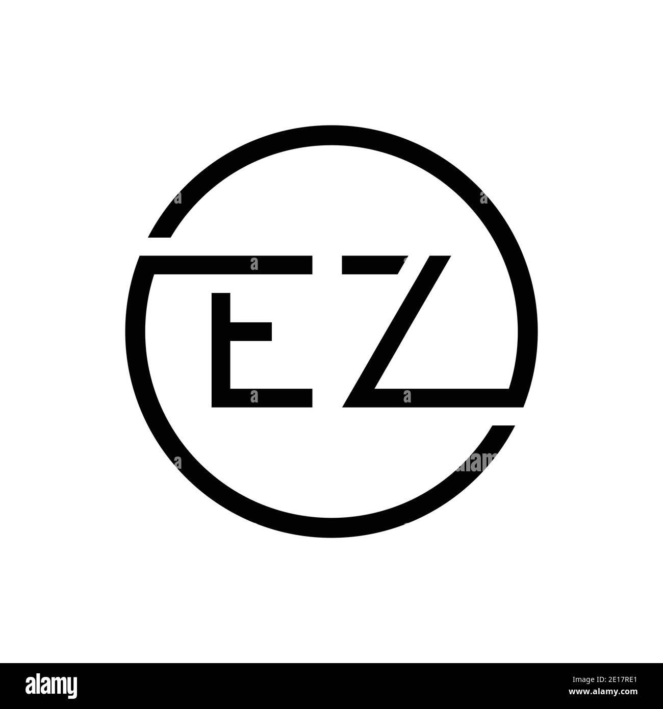 Initial EZ Letter Logo Creative Typography Vector Template. Creative