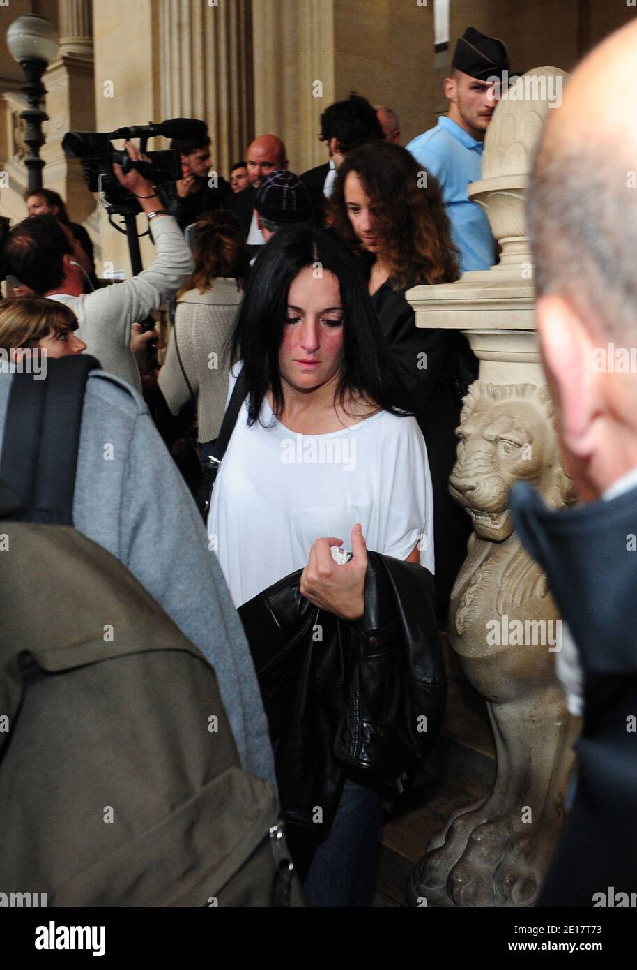 Stephanie Colonna, wife of Yvan Colonna leaving the Paris court hall in Paris, France, on June 20, 2011, after Yvan Colonna's appeal trial for the murder in 1998 of Claude Erignac, France's top state official on the Mediterranean island of Corsica. Photo by Mousse/ABACAPRESS.COM Stock Photo