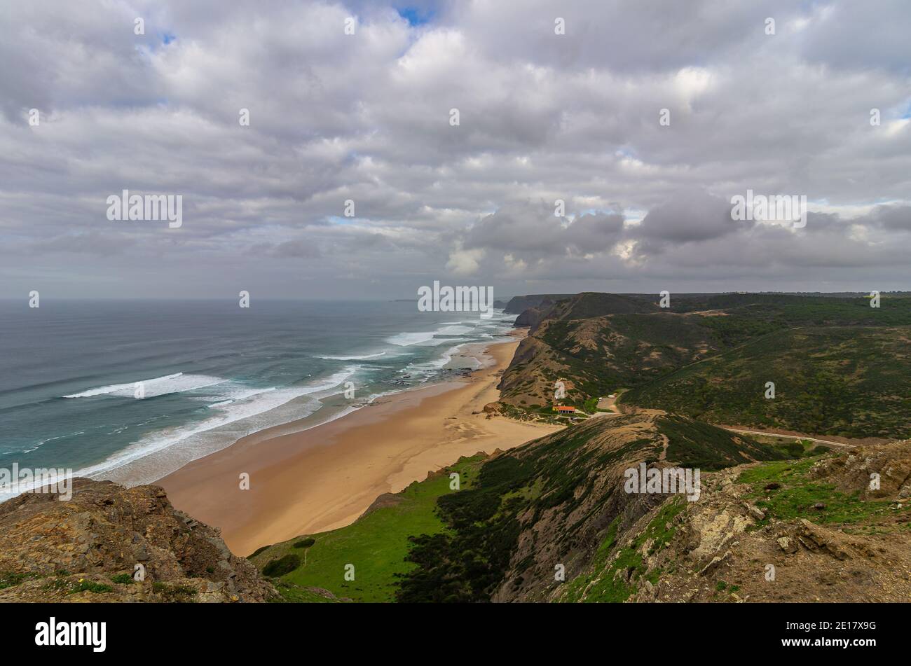 Scenic view of the Cordoama Beach near Vila do Bispo, in Algarve, Portugal Stock Photo