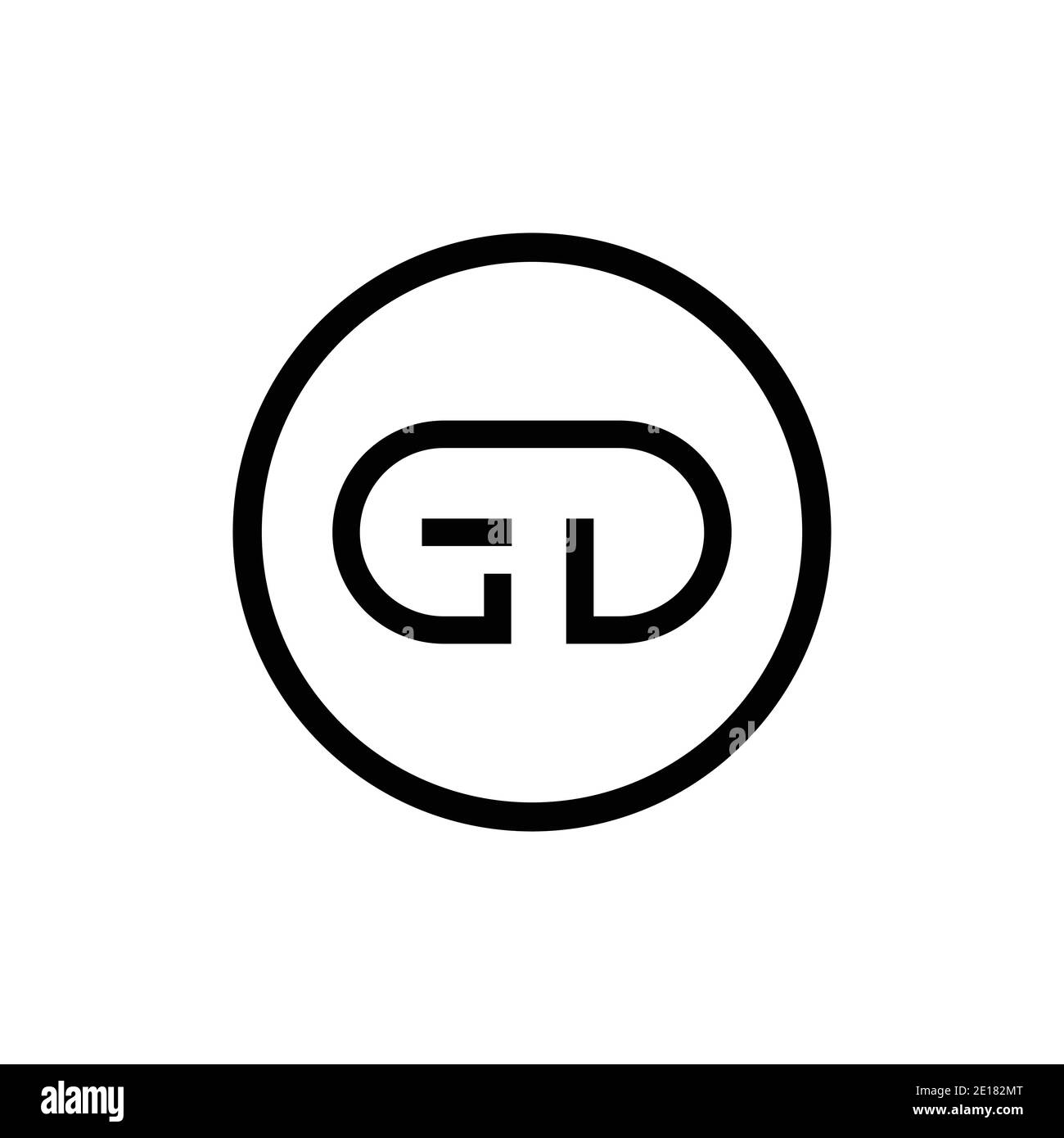 Initial Circle GD Letter Logo Creative Typography Vector Template. Creative Letter GD logo Design Stock Vector