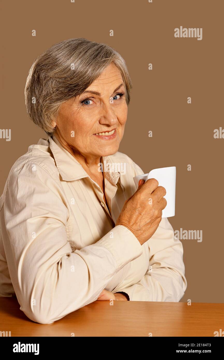 Woman middle age beautiful hair hi-res stock photography and images - Alamy