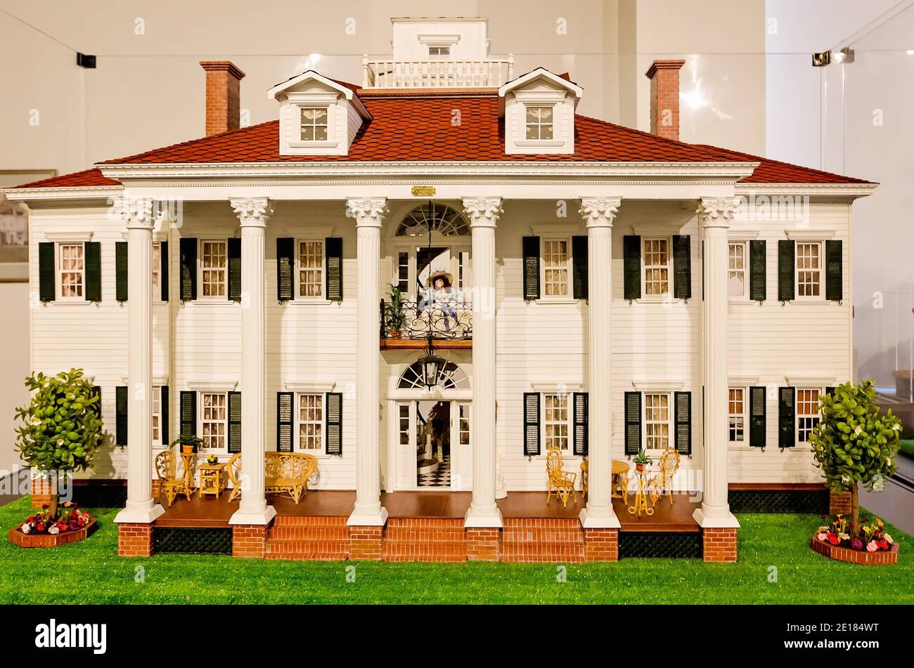“Sarah’s House,” part of the Aaron and Sarah Friedman Miniature Gallery, is displayed at the History Museum of Mobile in Mobile, Alabama. Stock Photo