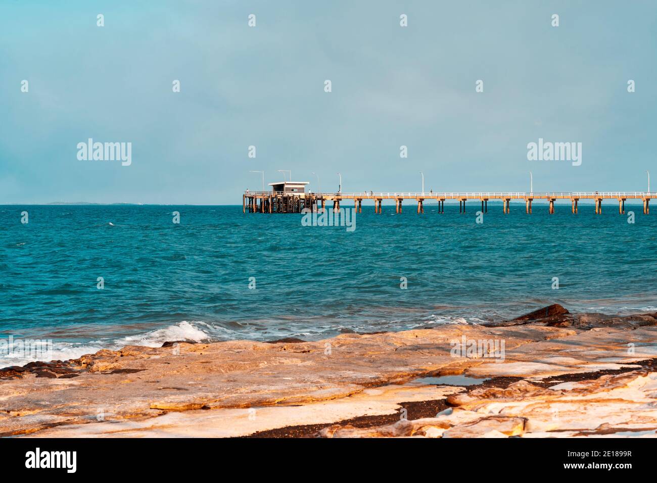 Mandorah Jetty in Darwin Harbour Stock Photo Alamy