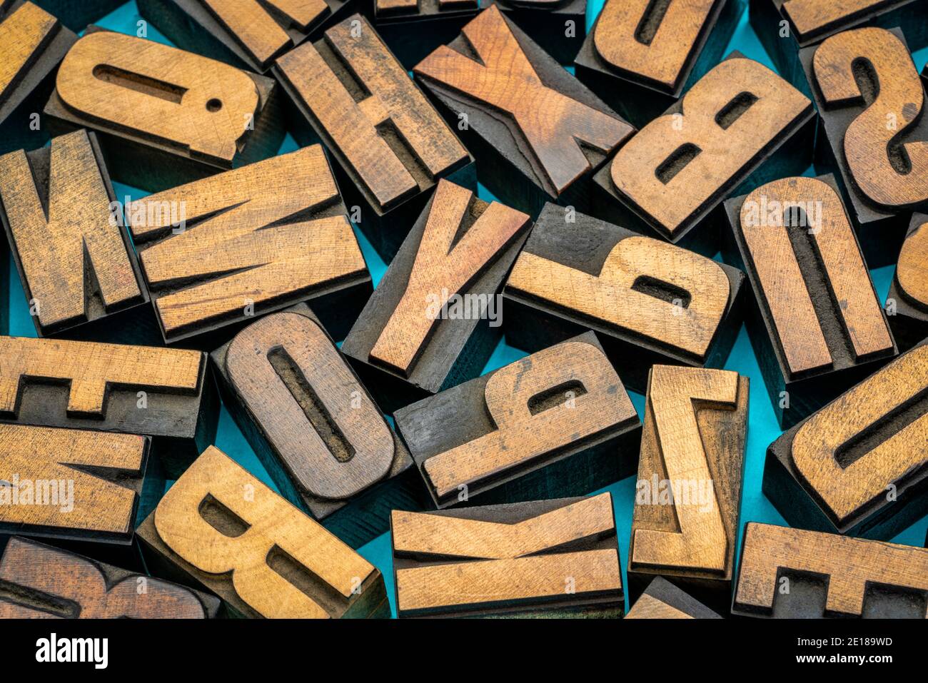 random letters overhead background - vintage letterpress wood type ...