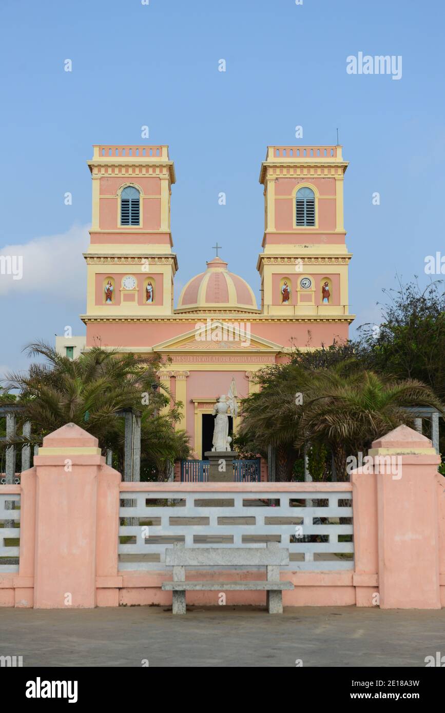 Dumas Church in Pondicherry's white town, India. Stock Photo