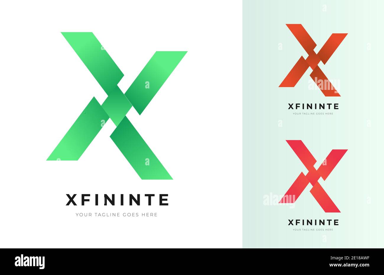 Letter X Logo design vector template for branding corporate identity. elegant and gradient letter design Stock Vector