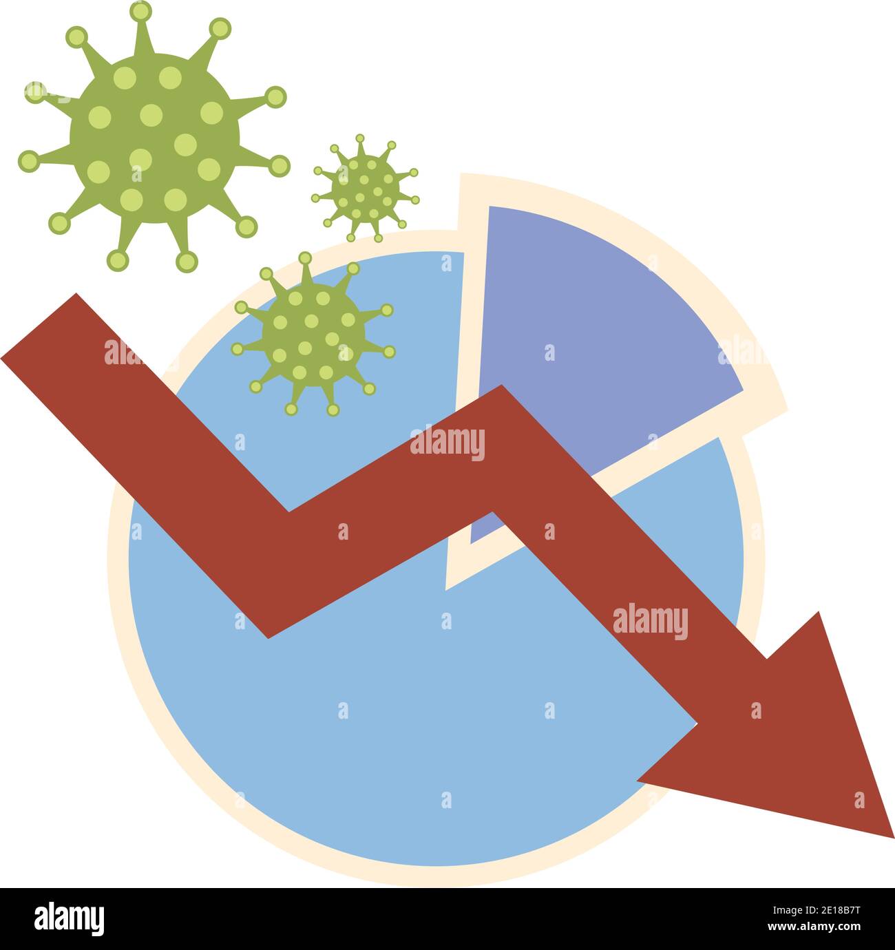covid 19 coronavirus outbreak financial crisis vector illustration ...
