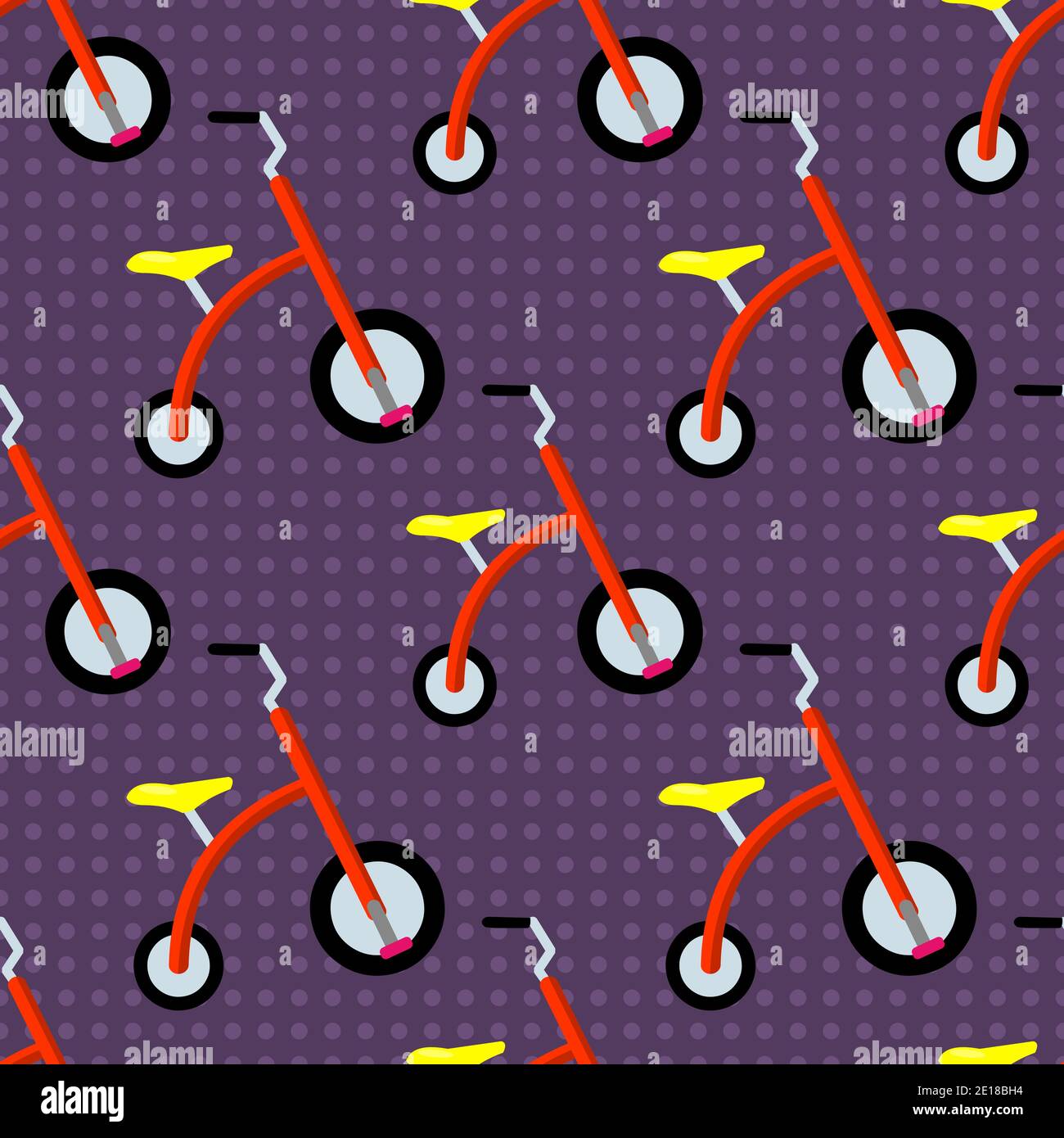 tricycle toy seamless pattern vector illustration Stock Vector