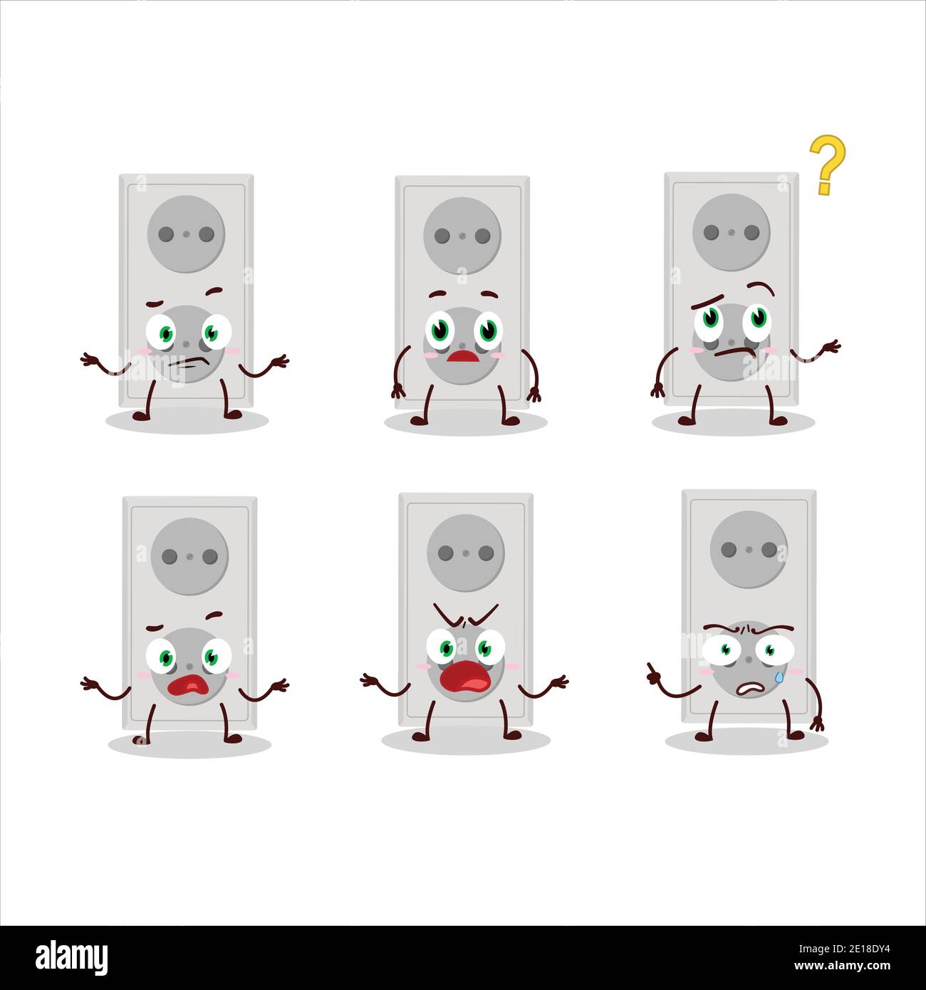 Universal Adapter Comic Cartoon character of double electric adapter with what expression ...