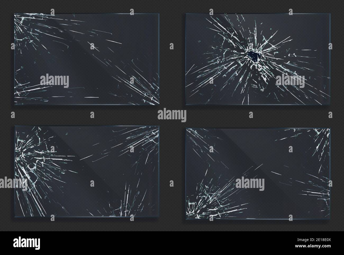 Broken window frames Stock Vector Images Alamy