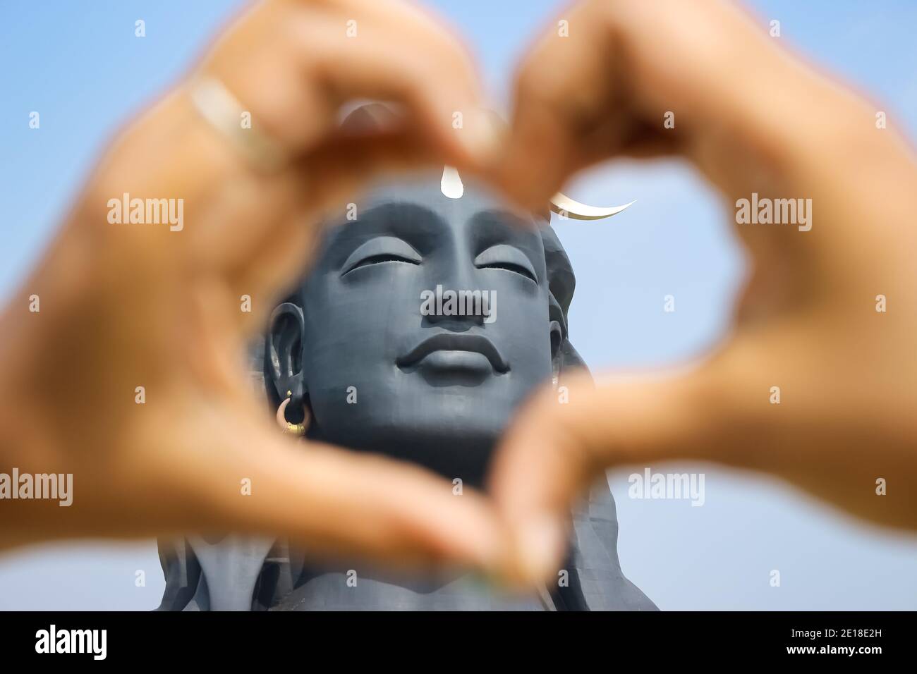 Adiyogi Lord Shiva Statue in Isha Yoga Coimbatore, Tamilnadu, India. Lord Siva Statue. Stock Photo