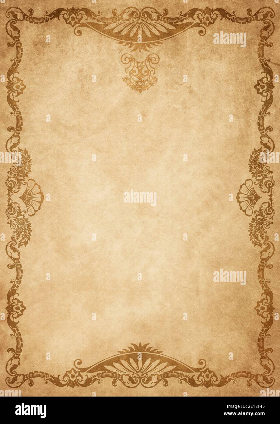 Ornate border paper hi-res stock photography and images - Alamy