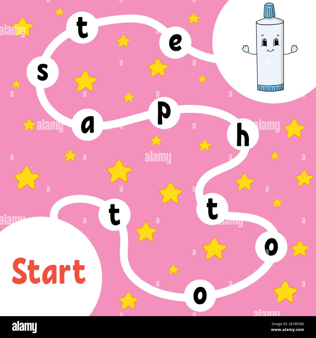 Toothpaste. Logic puzzle game. Learning words for kids. Find the hidden ...