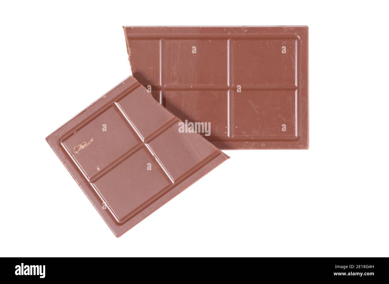 Brown chocolade bar isolated on white background Stock Photo