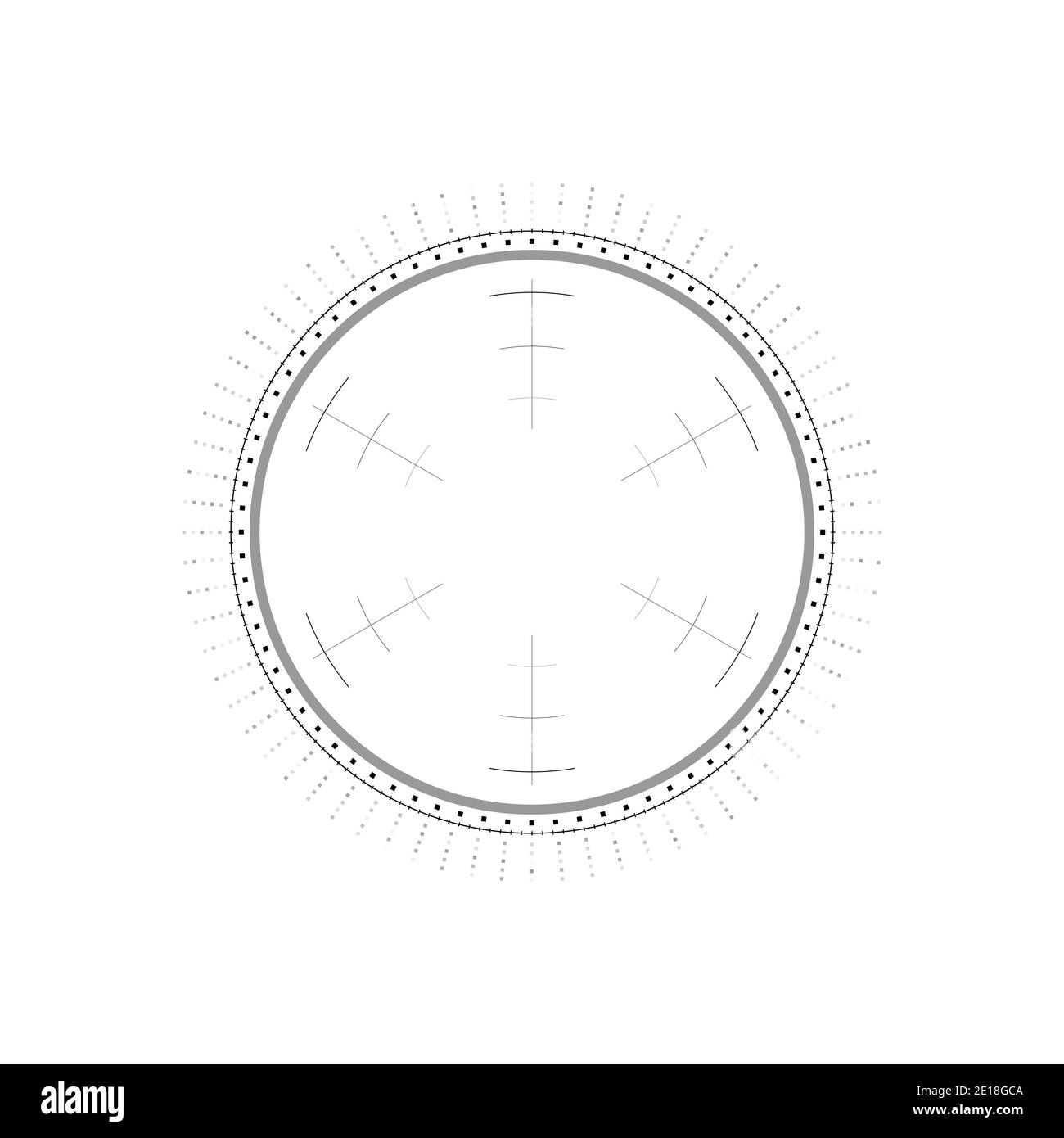 HUD circle infographic elements. Sci-fi round head-up display for futuristic user interface HUD, UI, GUI. Tech theme. Vector illustration. Stock Vector