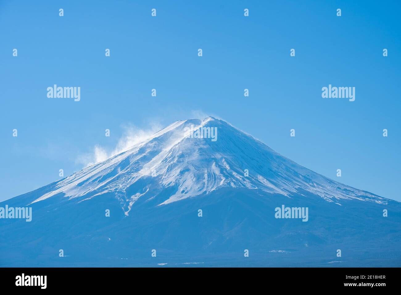 Close up view of Mount Fuji in Yamanachi, Japan. Stock Photo