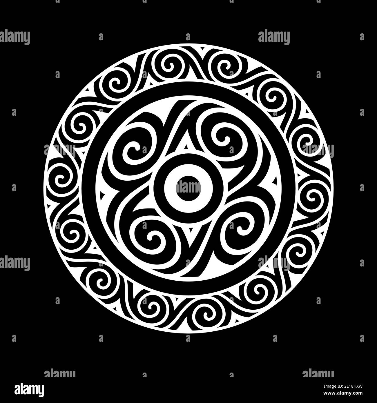 Ancient round Celtic, Scandinavian Design. Celtic knot, mandala Stock Vector