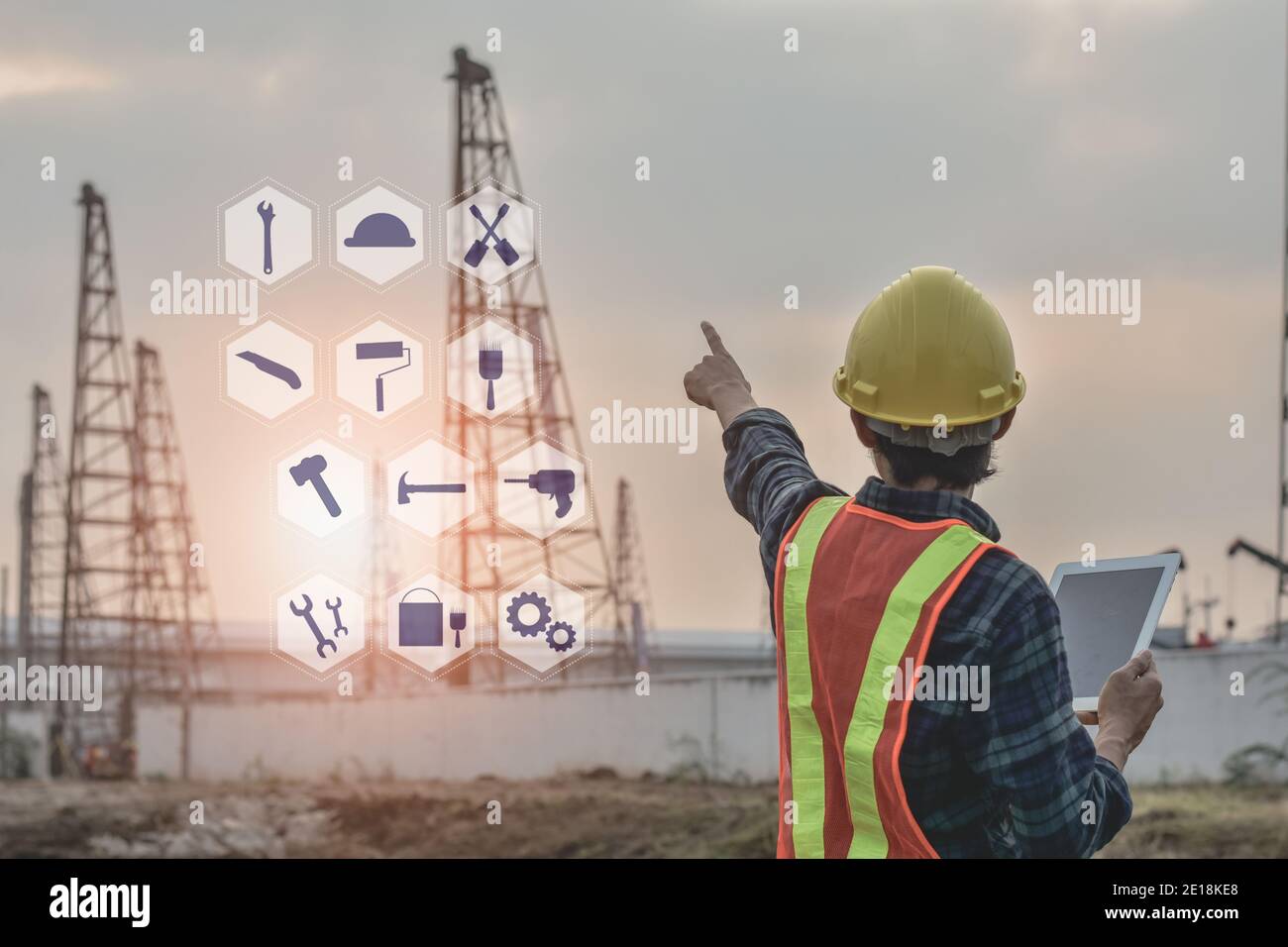 Engineering construction holding tablet technology application tool ...