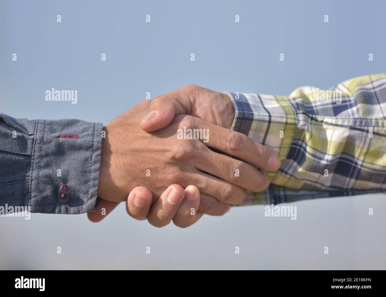 Construction engineering team shaking hands success project Stock Photo ...