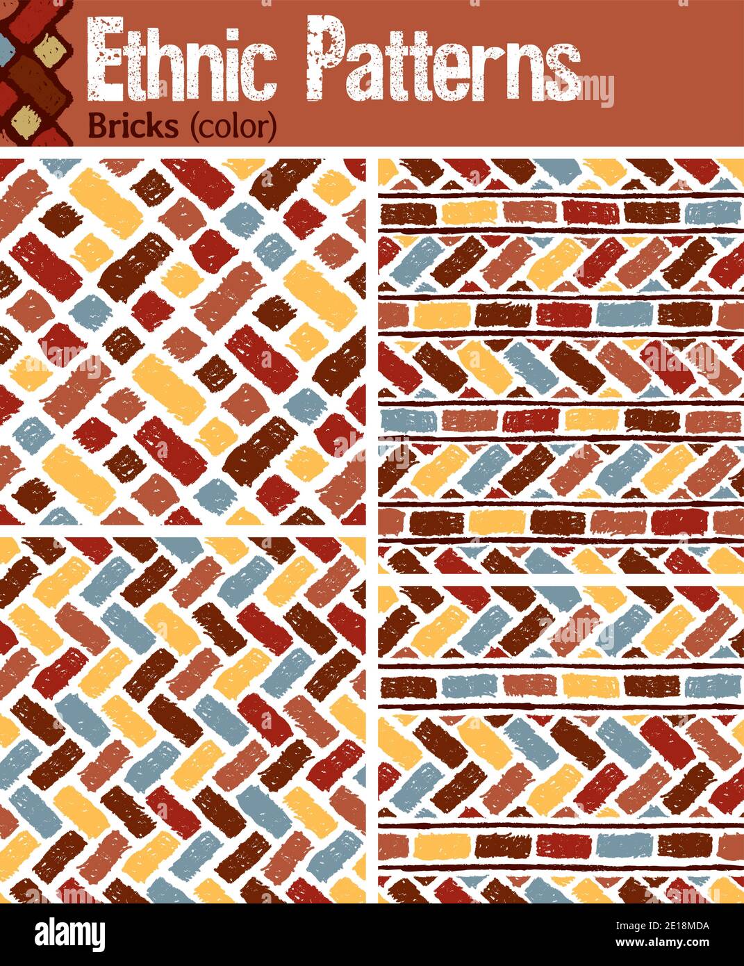 Hand made bricks Stock Vector Images - Alamy