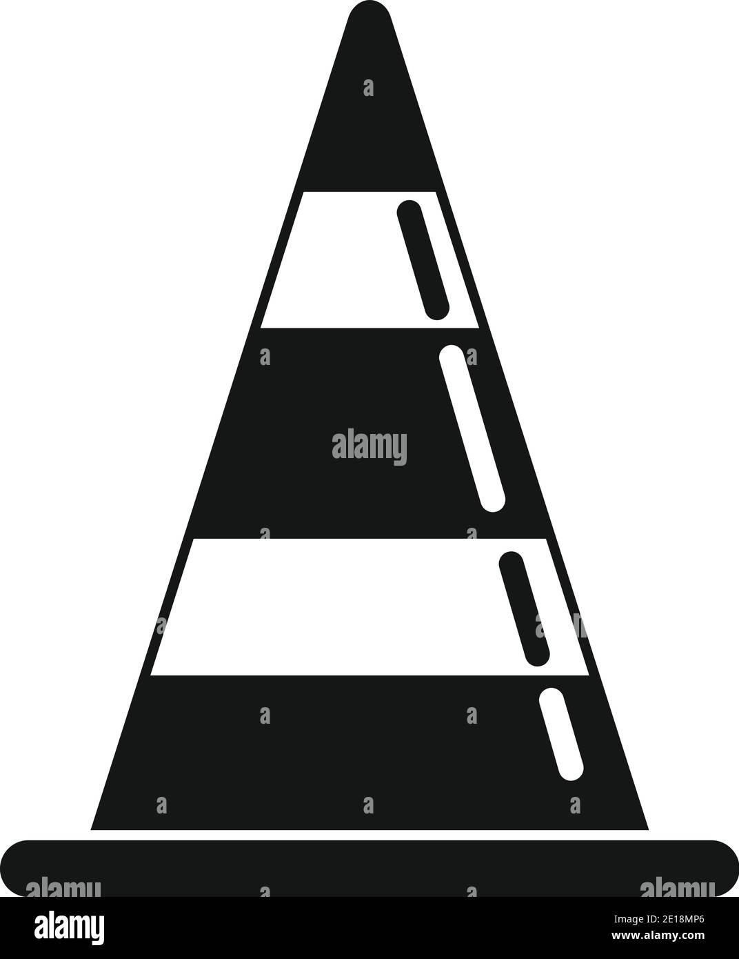 Demolition road cone icon, simple style Stock Vector