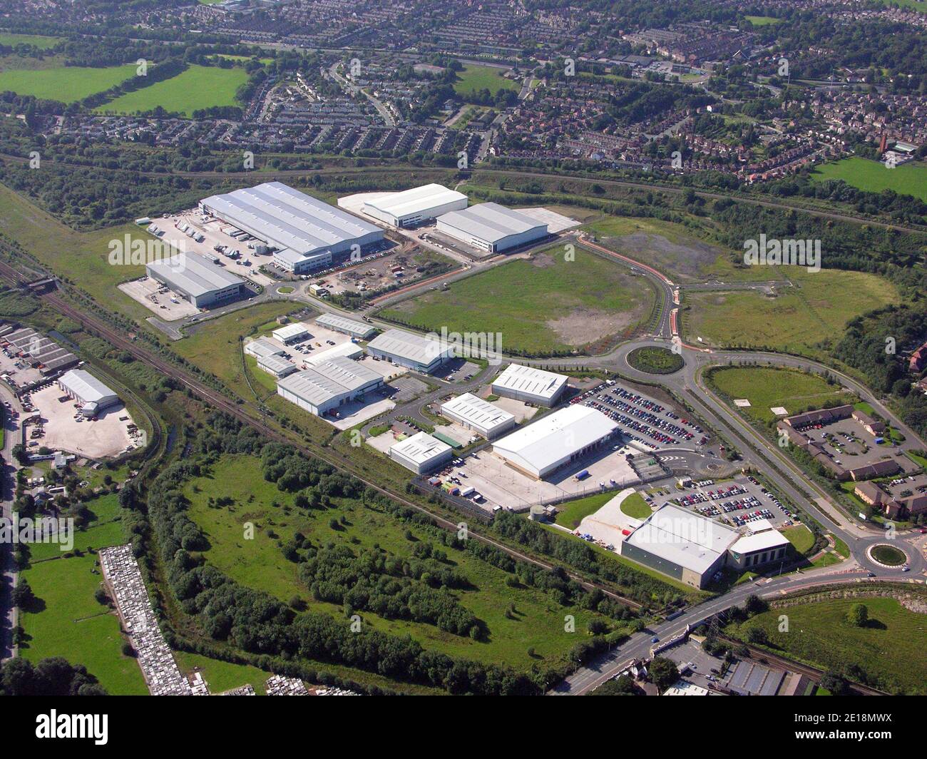 aerial view of the Agecroft Commerce Park in Salford taken in 2006 Stock Photo