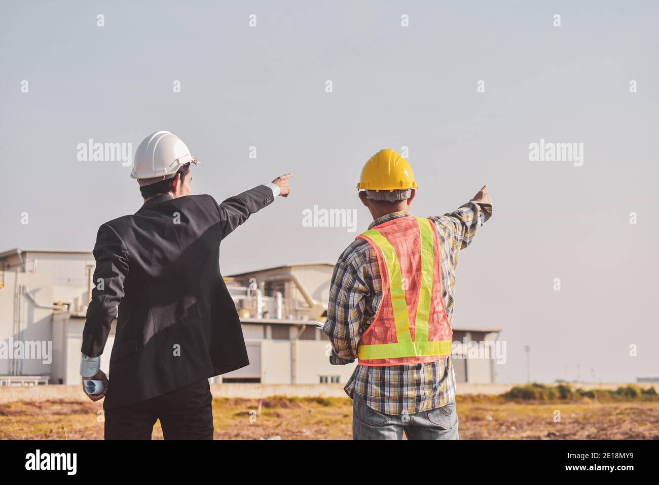 Businessman success building estate construction project Stock Photo ...