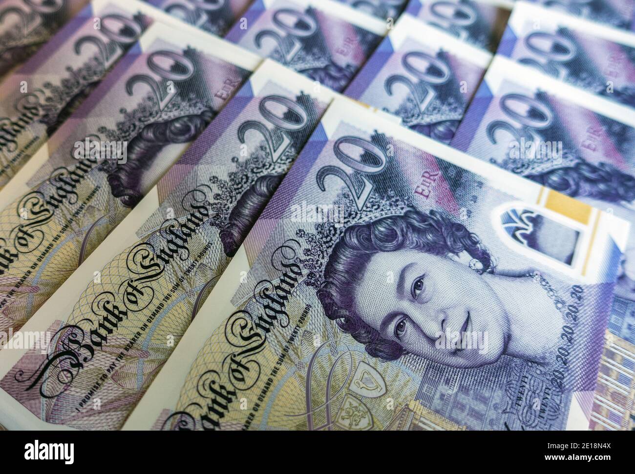 £20 bank notes Stock Photo