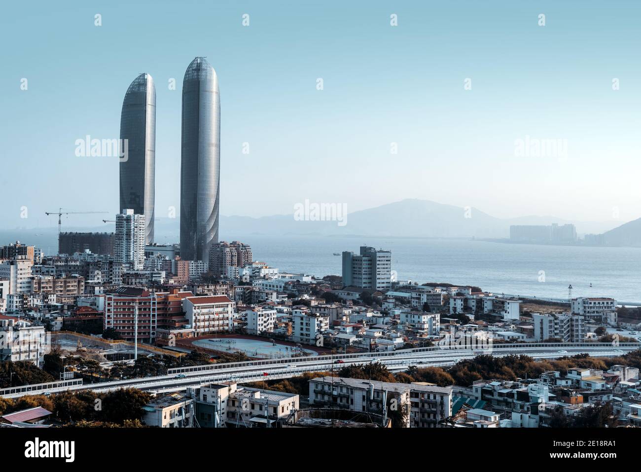Urban architecture landscape in Siming District, Xiamen, China Stock Photo