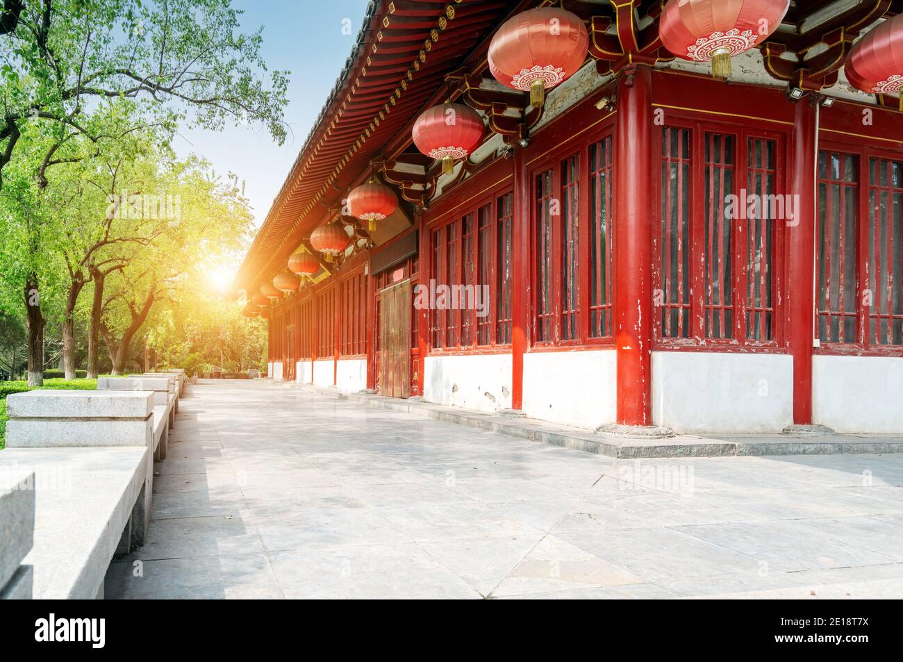 Classical architecture in Xi'an, Shaanxi Province, China. Stock Photo