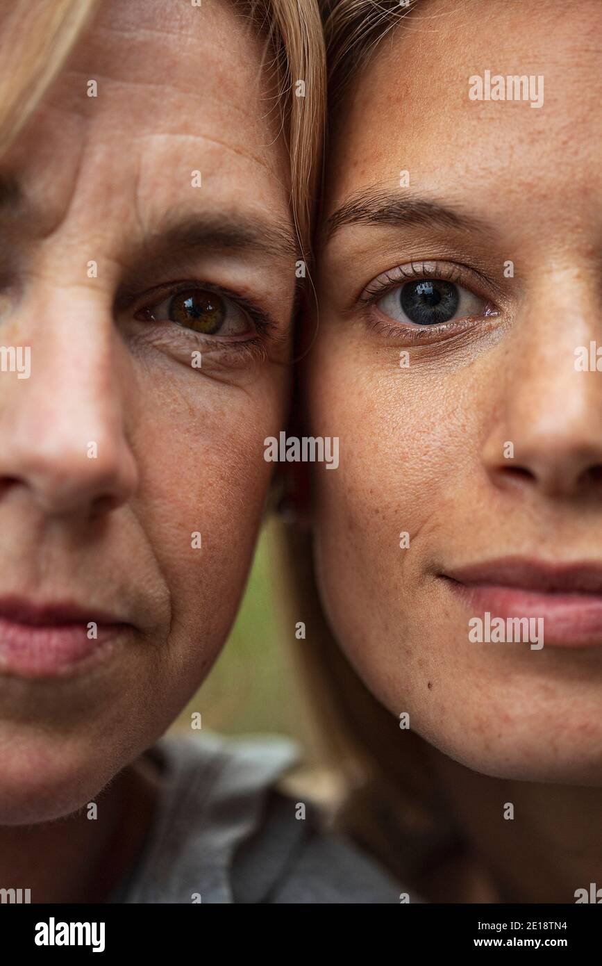 Portrait of woman with her mother in law Stock Photo