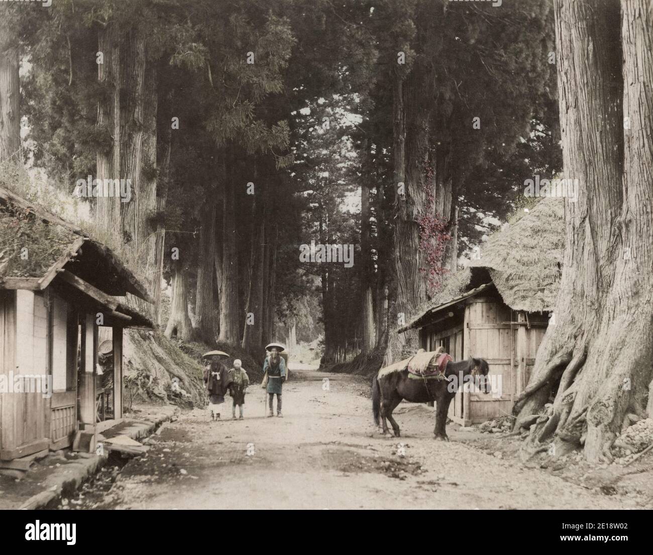 Vintage 19th century photograph - Meiji era Japan: vview