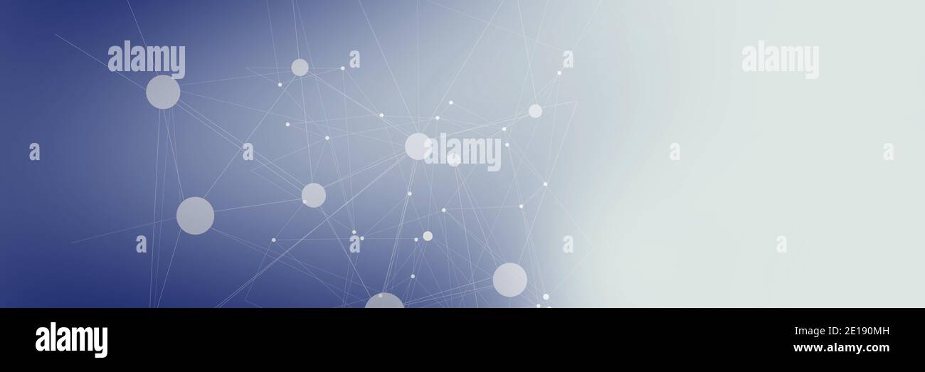 Abstract connecting dots and lines. Internet network and technology ...