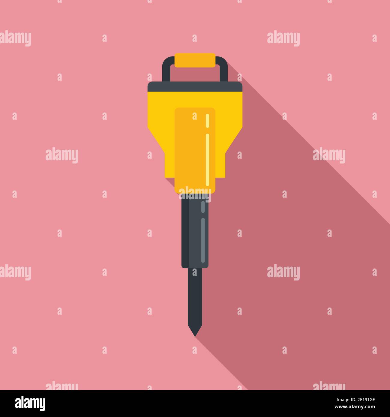 Electric hammer icon, flat style Stock Vector Image & Art Alamy