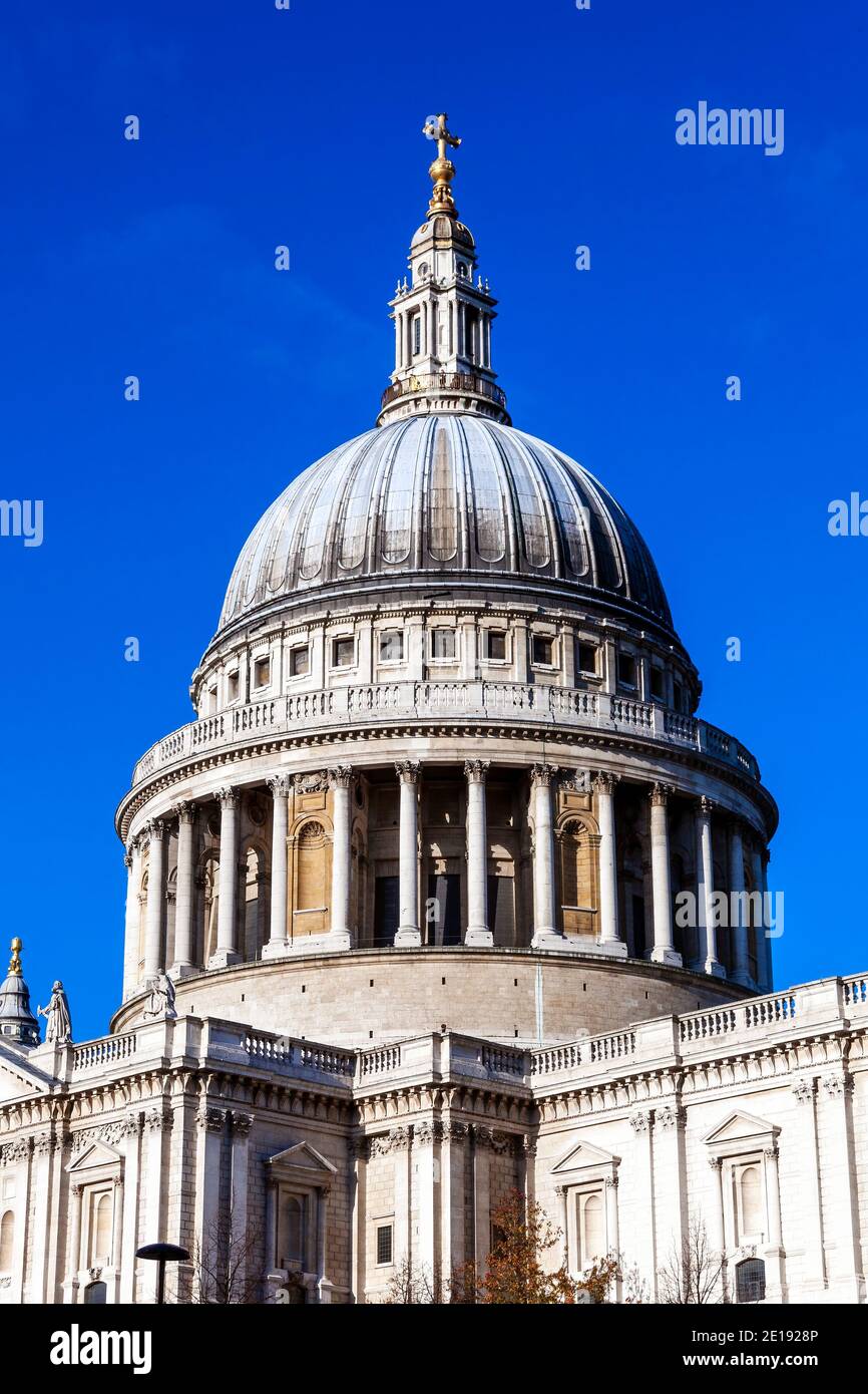 St Paul’s Cathedral  in London England UK built by Sir Christopher Wren which a popular tourism travel destination visitor landmark of the city stock Stock Photo