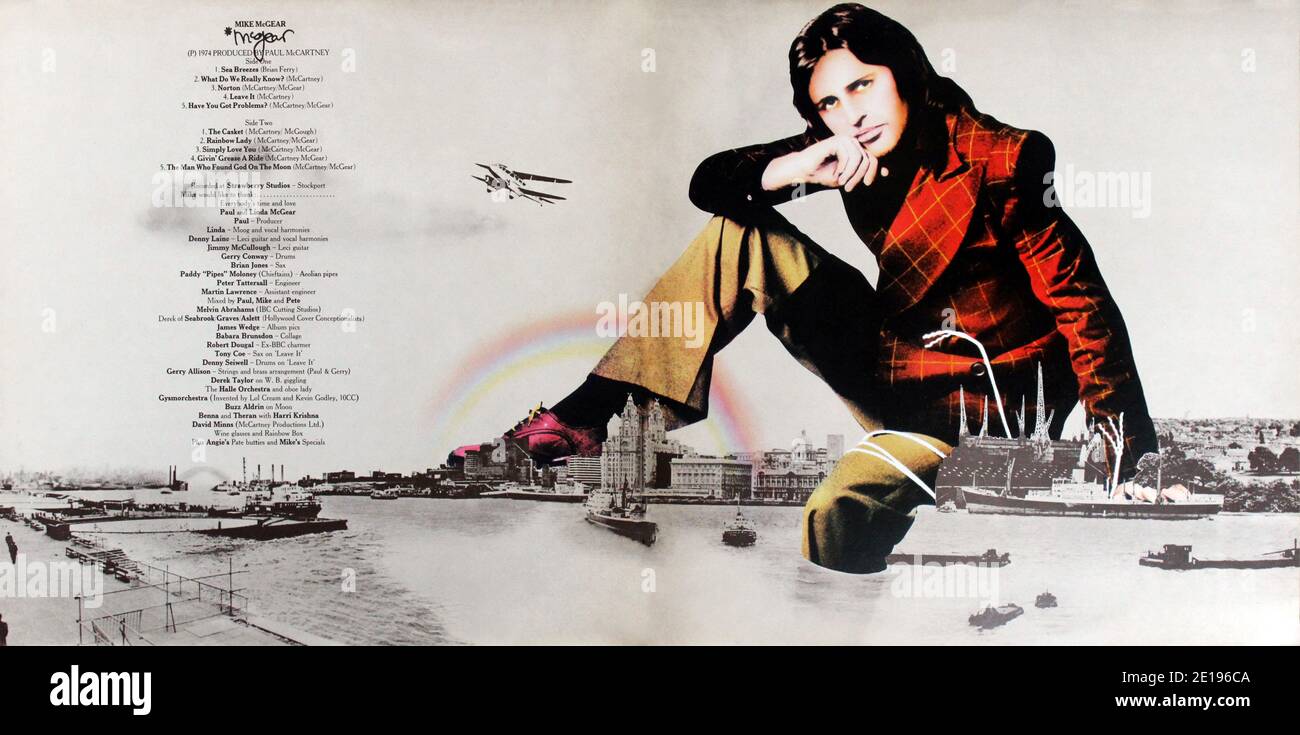 Mike McGear: 1974. LP total inside cover: McGear Stock Photo