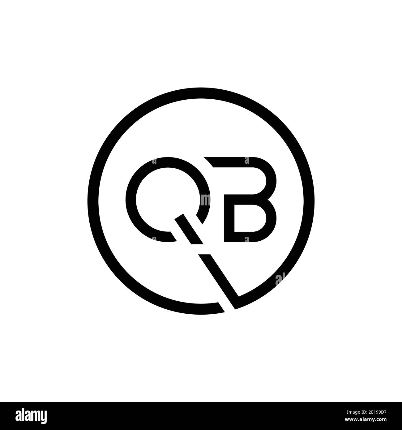 Initial Circle Letter QB Logo Design Vector Template. QB Letter Logo