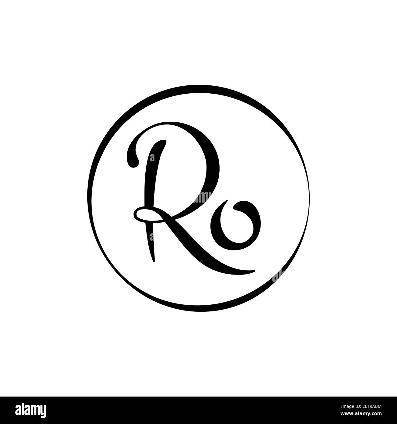 Initial ro letter Logo Design vector Template. Abstract Script Letter ro  logo design Stock Vector Image & Art - Alamy
