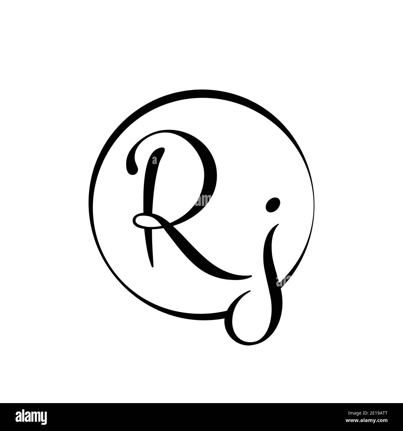 Creative letters RJ Logo Design Vector Template. Initial Letters RJ Logo  Design Stock Vector | Adobe Stock