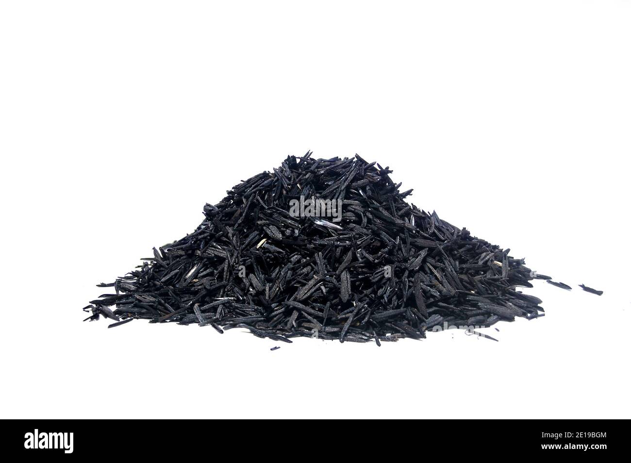 Black chaff on white background with clipping path Stock Photo